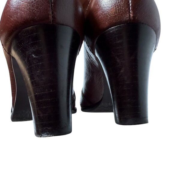 Talbots Burgundy Leather Heels – Size 7B - Picture 7 of 11